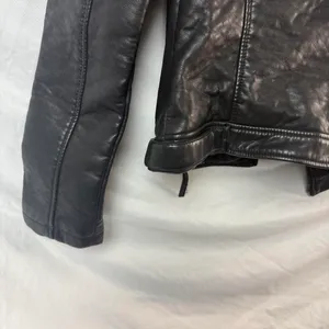 Topshop Leather Jacket Moto Black thumbnail 8
