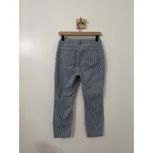 Boden The Cropped Soho Blue Striped Denim Capri Pant Skinny Sz 4 Teacher Work thumbnail 5
