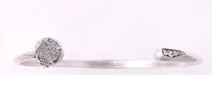 Kendra Scott Blake Bracelet Iridescent Drusy and Silver Pinch Cuff thumbnail 2