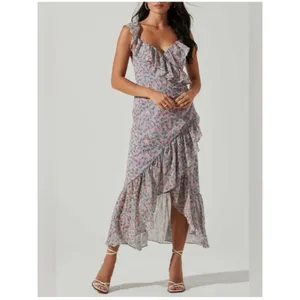 ASTR THE LABEL Mahalia Dress in Lilac & Orange Floral Size Medium NWT thumbnail 3