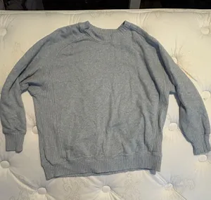 Aerie Crewneck Sweatshirt Grey Oversized thumbnail 1