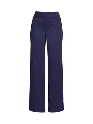 Lands' End Wide-Leg Navy Trousers thumbnail 2
