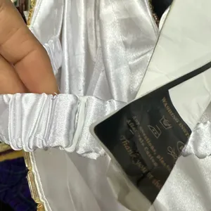 Gold and White Strapless Gown fits about a size 11/12 thumbnail 8