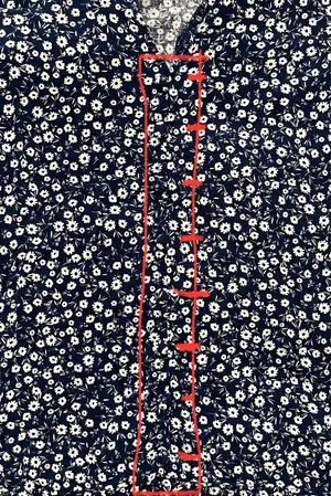 ⛴️ Mi Ami Tween Babydoll Dress~Navy & White Floral thumbnail 3