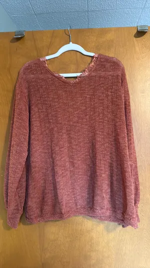 Rust Lightweight Sweater S Red thumbnail 2