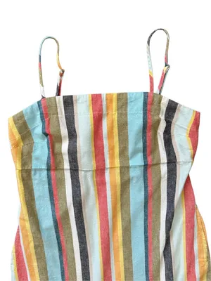 Striped Mini Slip Dress Multi Color thumbnail 7