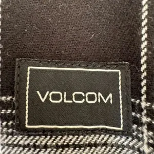Volcom Hooded Black White Checkered Cotton Blend Ski Snowboard SZ XL # 2518 thumbnail 12