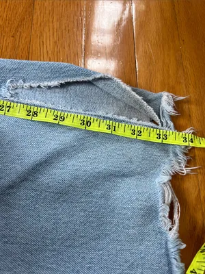 Zara 100% cotton wide leg raw split hem jeans thumbnail 10