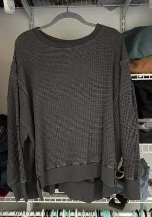 American Eagle Waffle Crewneck Sweatshirt Big Hug thumbnail 1