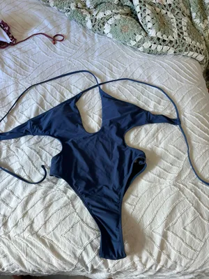 Blue Halter One Piece thumbnail 5