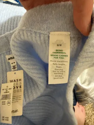 Aerie UnReal Knit Sweater Shorts in Eyelet Blue thumbnail 6