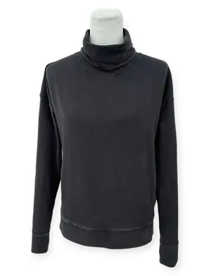 Lululemon | Sz 4 | Go Forward Black Funnel Neck Long-Sleeve Pullover Sweatshirt thumbnail 5