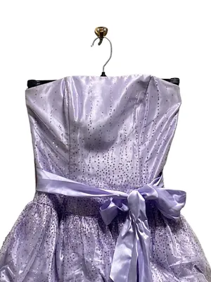 Gunne Sax Jessica McClintock Vintage Strapless Dress Purple Size 3 Homecoming thumbnail 6