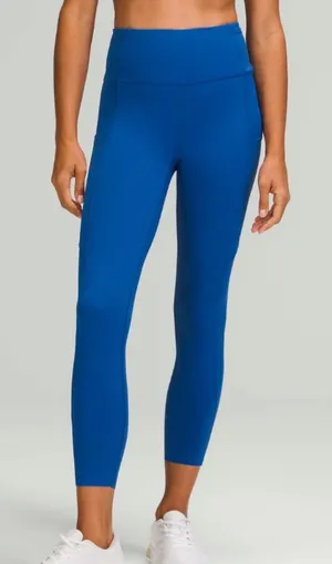 Lululemon Fast and Free High Rise Tight 25" Nulux Symphony Blue Leggings 18 thumbnail 1