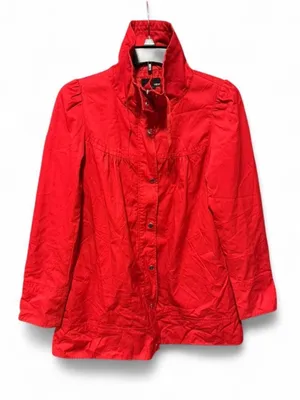 Old Money Y2K H&M red peacoat with a stand collar size 4 thumbnail 3