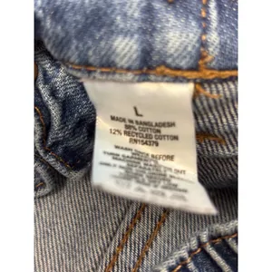 Aeropostale 90s Baggy Cargo Jeans Womens Large Blue Denim Elastic Waist Wide Leg thumbnail 3