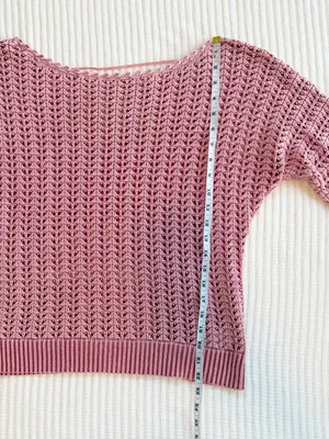 Free People Boomerang Crochet Open Knit Boatneck Sweater in Sweetpea Pink thumbnail 8