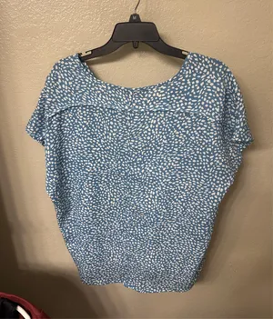 L Love Blue Spotted Blouse thumbnail 2