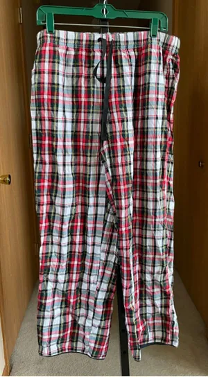 Women's Victoria's Secret Plaid Pajama Pants L Red Green White thumbnail 1