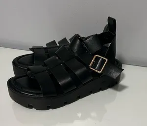 Cape Robbin Black Chunky Sandals thumbnail 2