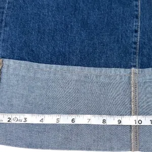 DL1961 Classic Wide Leg Cuffed Palazzo Denim Jeans 25 thumbnail 9