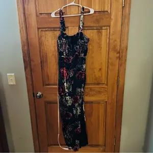 Lulus Blissful Evening Black Floral Velvet Burnout Maxi Dress - Size M thumbnail 7