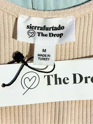 💥NWT The Drop x Sierra Furtado Rose Dust Ribbed Bodycon Mini Dress Sz M💛 thumbnail 11