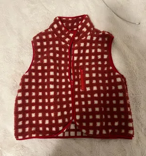 checker vest Red Size M thumbnail 1