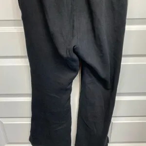 Victorias Secret PINK Striped Logo Joggers Sweatpants Wide Leg Black Medium thumbnail 6