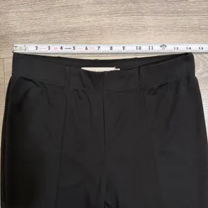 Whimsigoth Womens Pants Size M Black‎ Front Slit Cropped Flare Seam Goth Stretch thumbnail 8
