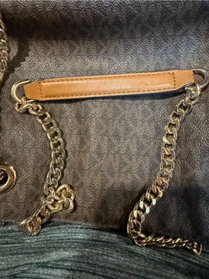 Michael Kors Dark Brown MK Logo Chain-Strap Shoulder Bag thumbnail 10
