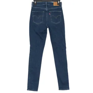 Levis Jeans 721 High Rise Skinny Big E Premium Distressed Y2K Grunge Blue 27 thumbnail 6