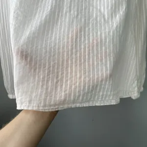 Old Navy Perfect Fit Sheer Peasant Top Size L White Renaissance Boho Romantic thumbnail 4