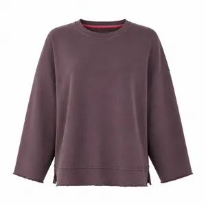 Lululemon Oversized Sweatshirt Womens Brownish Raw Hem Pullover‎ Thrashed Lounge thumbnail 1