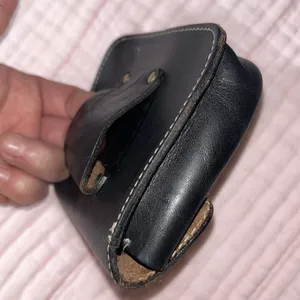 Vintage Black Genuine Leather Pouch for Belt thumbnail 13
