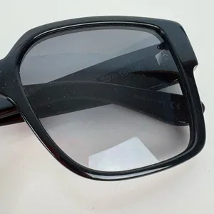 YSL - SAINT LAURENT Acetate Square SLM9 002 Sunglasses Black/Gray thumbnail 9