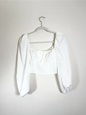 Princess Polly Ariah Long Sleeve Top White Size 2 thumbnail 5