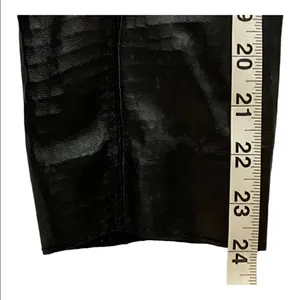 Reversible Faux Black Leather Moto & Animal Print Lightweight Jacket thumbnail 5