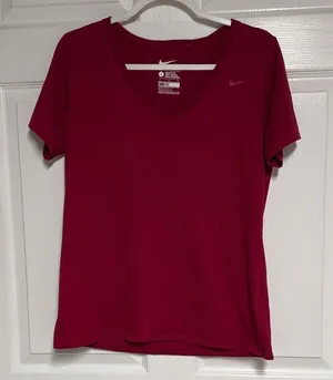 Nike Women's Short Sleeve Tee in Deep Red thumbnail 1