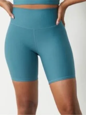 Abercrombie & Fitch YPB Teal Blue High Rise‎ Bike Shorts thumbnail 1