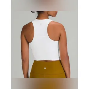 Lululemon Invigorate Training White Cropped Athletic Tank Top Women’s Size 2 thumbnail 2