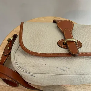 Dooney & Bourke Vintage Ivory Bag Small Equestrian Messenger Bag thumbnail 6