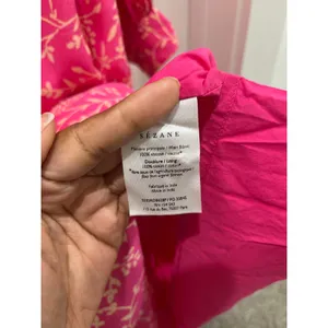 Sézane Fuchsia Nilla V-Neck Tent Dress Sz 40 US 8 thumbnail 6