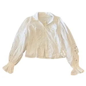Tularosa Tess Button Up Shirt in White, Size M thumbnail 3