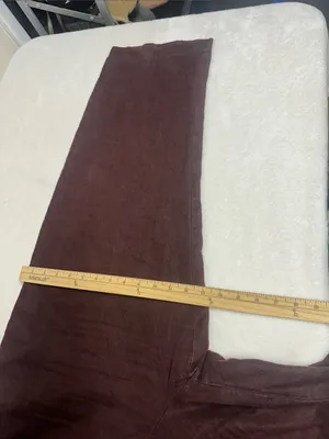 Women's Cropped Elastic-Waist Pants in Deep Brown 100% washable linen thumbnail 10