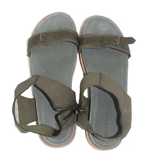 Merrell District‎ Mendi Backstrap Sandals Womens 8 Olive Green Good Leather Zip thumbnail 1