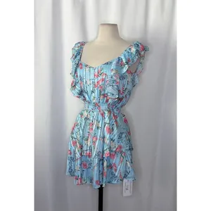 NWT!! Revolve YUMI KIM Eden Dress Floral Mulberry Angel Mini Party X-Small thumbnail 5