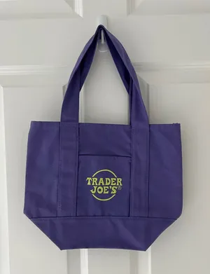 Trader Joe's Purple Canvas Tote Limited Edition thumbnail 1