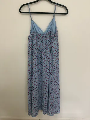 Petal & Pup Light Blue Floral Spaghetti-Strap Maxi Dress Size M never worn thumbnail 2