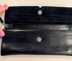 ALFANI | Leather clutch purse with strap thumbnail 4